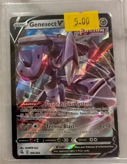 Pokemon TCG - Genesect V - Fusion Strike 185/264 Holo Ultra Rare - Image 1