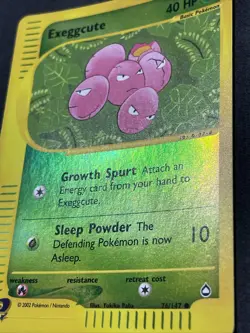 2003 Pokemon Aquapolis 76/147 Exeggcute Reverse - Image 2