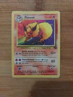 🔥 Flareon 19/64 🔥 Original Non Holo Rare Jungle Set Pokemon Card WOTC 1999 TCG - Image 1