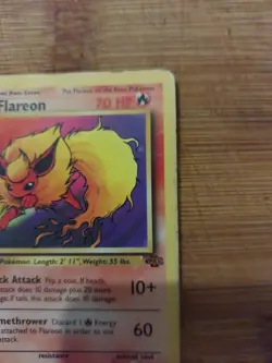 🔥 Flareon 19/64 🔥 Original Non Holo Rare Jungle Set Pokemon Card WOTC 1999 TCG - Image 4