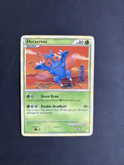 Pokemon TCG Heracross Heartgold Soulsilver 43/123 Regular Uncommon Non Holo - NM - Image 1