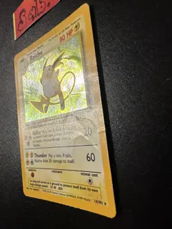 HP Condition Raichu Holo Rare Base Set 14/102 Pokemon Card - Image 3