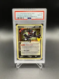 2021 Pokemon S&W Celebrations Greninja Gold Star Promo PSA 8 - Image 1