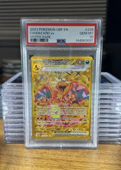 2023 POKEMON OBF EN-OBSIDIAN FLAMES HYPER RARE #228 CHARIZARD EX PSA 10 - Image 1