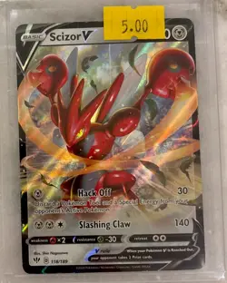 2020 Pokemon Scizor V #118/189 Darkness Ablaze Ultra Rare Holo Mint - Image 1