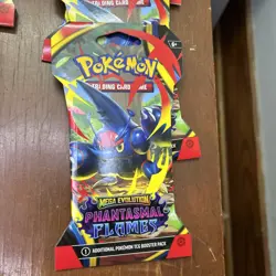 Pokemon TCG PHANTASMAL FLAMES Sleeved Booster Packs New Sealed Lot of 18 Packs - Image 5