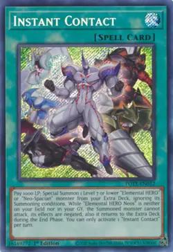 Yugioh! LP Instant Contact - POTE-EN052 - Secret Rare - 1st Edition Lightly Play - Image 1