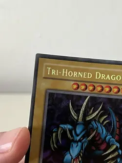 Tri-Horned Dragon LOB-E000 Secret Rare 1st Edition Yu-Gi-Oh Mint+ - Image 5