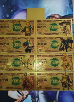 Lot Billet Zelda Nintendo OR Collector Gold Dore card carte Goodies Ticket - Image 1