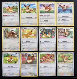 12x Eevee Pokemon Card Lot Cute Pokemon Cards Scarlet & Violet Pokemon Cards - Image 1