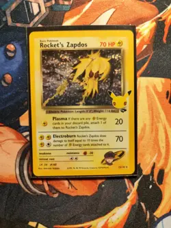 Rocket's Zapdos 15/132 Holo Pokemon card tcgCelebrations 25th Anniversary NM Gym - Image 1