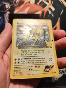 Rocket's Zapdos 15/132 Holo Pokemon card tcgCelebrations 25th Anniversary NM Gym - Image 4
