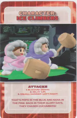 Ice Climbers - 2001 Super Smash Bros. Melee Battle Card Magazine Exclusive - Image 1