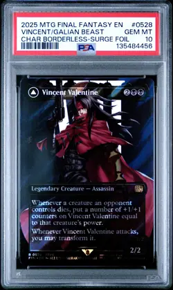2025 MTG FINAL FANTASY #0528 GALIAN BEAST/VINCENT VALENTINE PSA 10 - Image 1