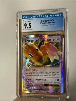 CGC 9.5 Gem Mint- 2016 Dragonite EX 72/108 Evolutions Holo Pokemon - Image 1