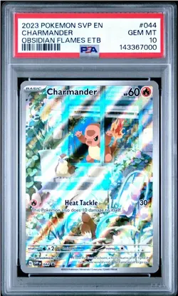 2023 Pokemon Obsidian Flames Charmander #044 ETB Promo PSA 10 - Image 1