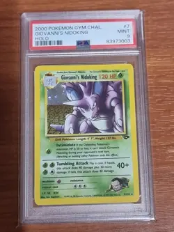 PSA 9 - Giovanni's Nidoking 7/132 Gym Challenge Holo - Image 1