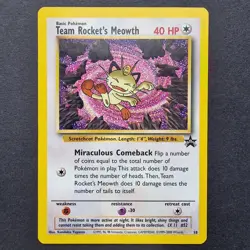 Team Rocket’s Meowth #18 - WoTC Black Star Promo - Vintage Pokemon TCG English 2 - Image 1