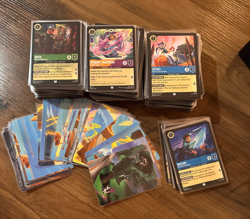 Disney Lorcana lot of 320 cards plus the puzzle cards mixed cards Azurite and Ur - Image 1