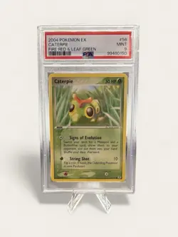 PSA 9 MINT Pokemon EX 2004 Caterpie 56/112 Fire Red Leaf Green Card POP 26❗ - Image 1