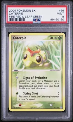PSA 9 MINT Pokemon EX 2004 Caterpie 56/112 Fire Red Leaf Green Card POP 26❗ - Image 3