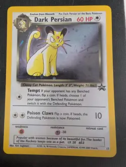 Dark Persian Pokemon Card WOTC Black Star Promo #17 Holo Rare 2000 LP - Image 4