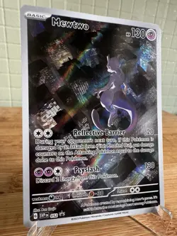 Pokemon TCG Mewtwo Illustration Rare SVP052 151 Black Star Promo Card - Image 2