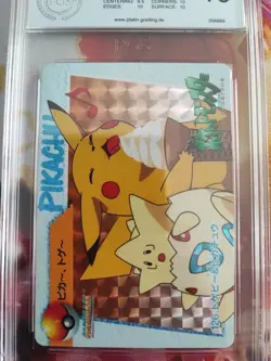 Pokemon Card 126 Pikachu Togepi Carddass Vending Holo Japan PGS PSA Pristine 10 - Image 3