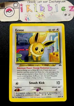 Eevee 38/75 LP Vintage Neo Discovery Pokemon Card. Free Tracked Shipping! - Image 1