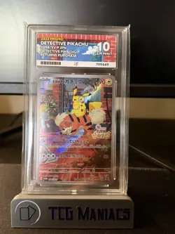 ACE 10 Detective Pikachu 098/SV-P Pre-Order Japanese Pokemon Promo Card GEM MINT - Image 1