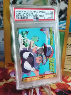 Pokemon Card Japanese Carddass Vending Ash Jenny Gastly 212 TV Animat PGS PSA 10 - Image 1