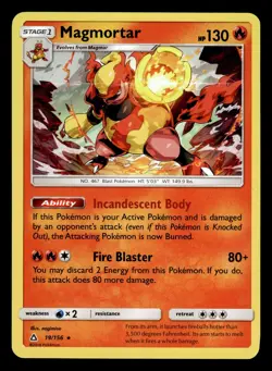Magmortar 19/156 Holo Rare S&M Ultra Prism Pokemon Card - Image 1
