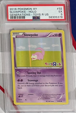 2016 Pokemon XY Generations Toys R US Promo Slowpoke PSA 5 - Image 1