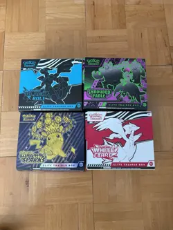 Pokemon TCG ETBs - Lot Of 4 Elite Trainer Boxes SS WF BB SF No Packs No Promos - Image 1