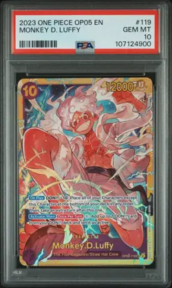 Monkey D Luffy OP05-119 SEC PSA 10 One Piece Card Game Awakening Of The New Era - Image 1