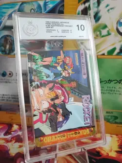 Pokemon Card 198 Ash Misty Team Rocket Carddass Vending Japanese PGS PSA 10 TV - Image 1