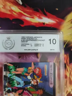 Pokemon Card 198 Ash Misty Team Rocket Carddass Vending Japanese PGS PSA 10 TV - Image 4