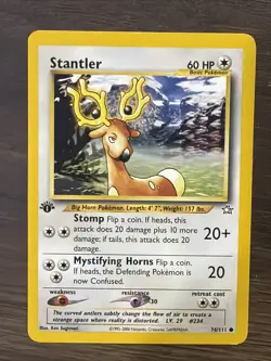 Pokemon Card - Neo Genesis 76/111 - STANTLER (common) **1st Edition** - NM - Image 1
