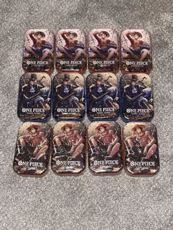 (LOT OF 12) One Piece CCG Card Game 2-Pack Mini Tin Set Vol 2 Bandai NEW SEALED! - Image 1