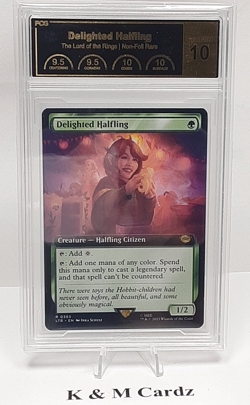 MTG - The Lord of the Rings - Delighted Halfling - Graded - PCG 10.0 - Image 1