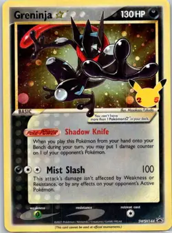 Pokemon TCG Greninja Star Promo Holo Sword & Shield Promo Cards SWSH144 LP - Image 1