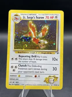 Pokemon Lt. Surge's Fearow 007/132 Gym Heroes Holo TCG - Image 1