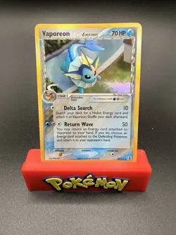 Pokemon TCG Vaporeon (Delta) EX Delta Species 18/113 Holo Holo Rare NM - Image 1