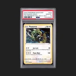 2024 Pokemon Rayquaza SWSH029 Black Star Promo Holo Card Cosmos PSA 10 - Image 1
