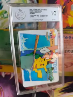 Pokemon Card 81 Ash Pikachu Carddass Vending Anime Japanese PSA / PGS 10 - Image 1