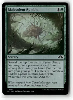 Magic: The Gathering Sorcery Malevolent Rumble Foil NM Magic MTG MH3 - Image 1