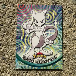 2000 Topps Pokemon TV Animation Series 3 Mewtwo Blue Logo #150 - Image 1