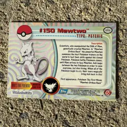 2000 Topps Pokemon TV Animation Series 3 Mewtwo Blue Logo #150 - Image 2