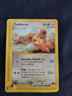 Teddiursa 109/144 Skyridge Regular E-reader Pokemon TCG LP - Image 2