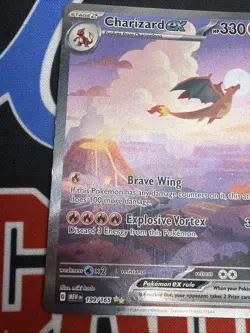 Pokemon TCG Charizard EX 199/165 Scarlet & Violet 151 Special Illustration Rare - Image 3